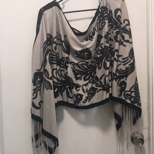 Black & Gray w silver Shawl